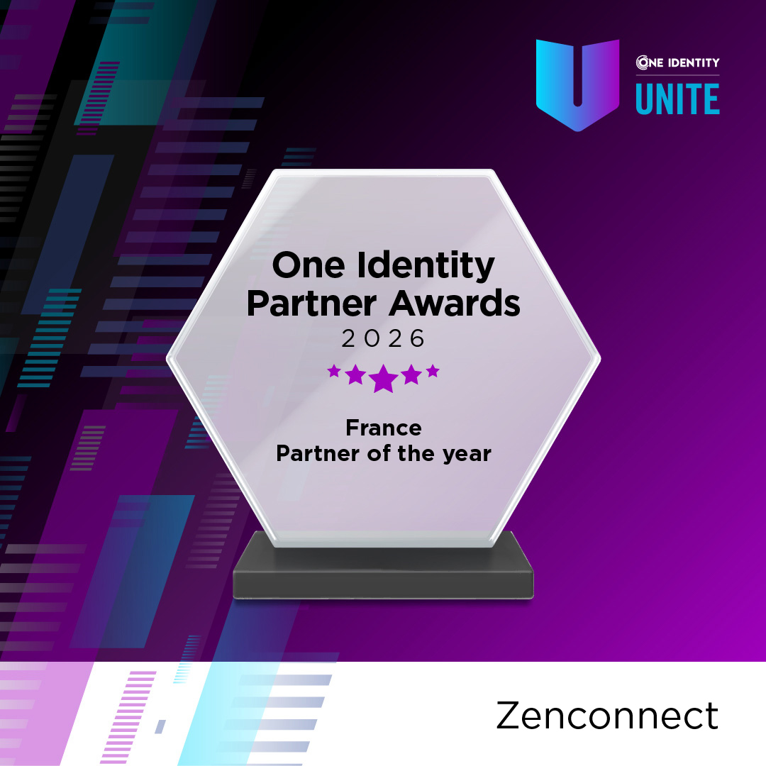 OneIdentity Partner Awards 2026. ZenConnecr France Partner of the year